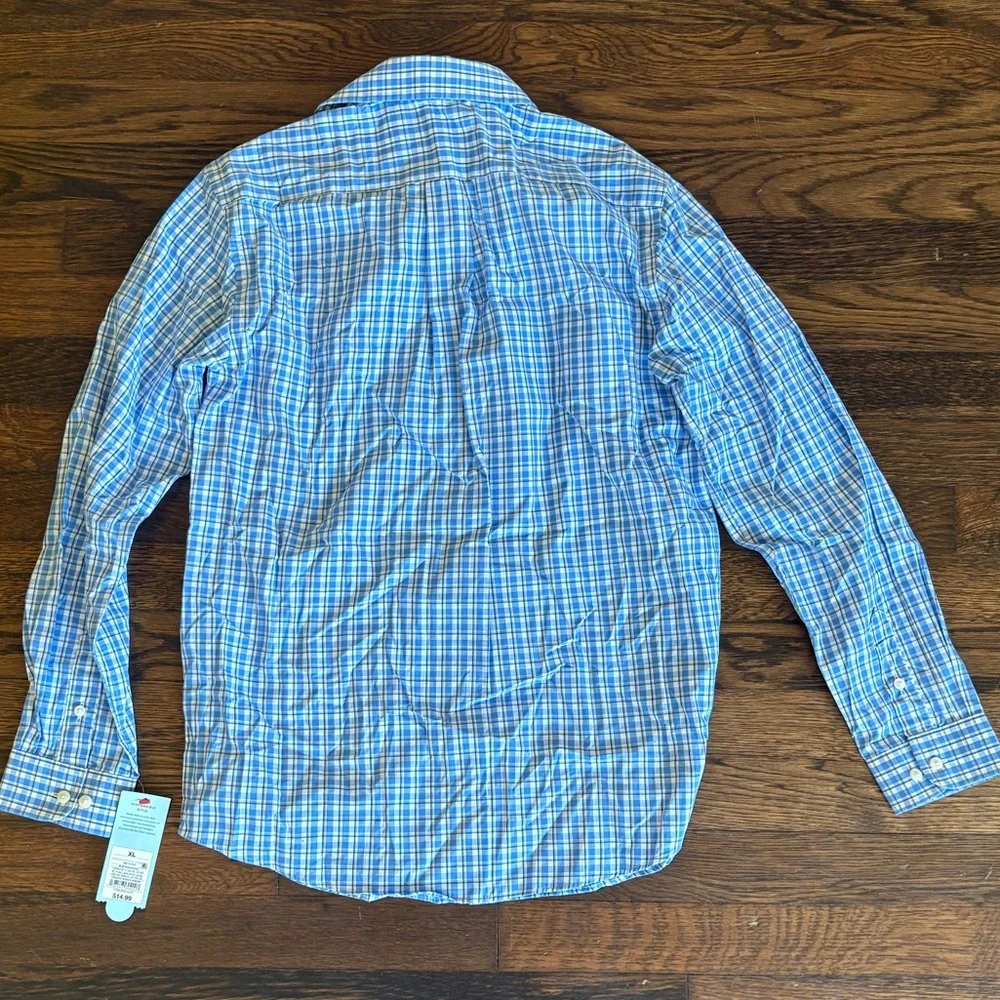Cat & Jack NWT boys checkered button up shirt